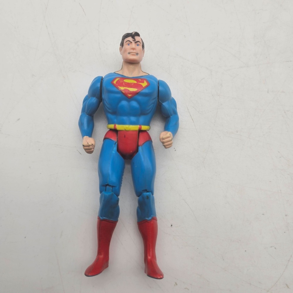 Superman Action Figure Blue Suit Comic Book Hero Toy Loose Unboxed Collectible